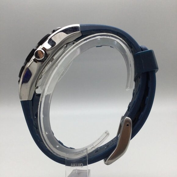 Tommy Bahama Relax Watch Men 42mm Silver Tone Blue Date - Picture 7 of 8